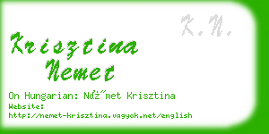 krisztina nemet business card